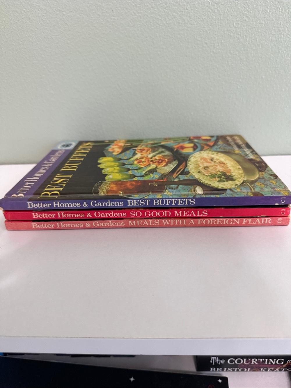 Better Homes And Gardens Cookbook Set - Purple, Blue, Pink Spines